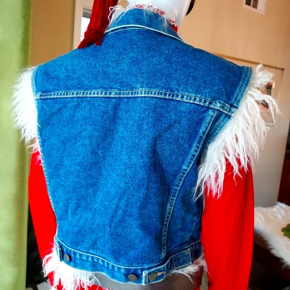 Mongolian Lambswool Jean Vest by Dena New York: Made in USA. NWT. - Picture 4 of 12